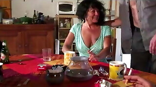 Granny gets gangbanged