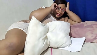 Naughty tutor seduces horny college girl, he can't take it and fucks her giant puss really hard until he cums on her big tits