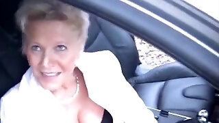 Pretty slut mature masturbates sucks a voyeur and pounding in forest