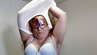 Ellie strokes but doesn't shriek because of the neighbors