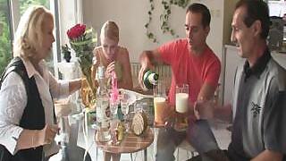 Molten threesome orgy at her birthday