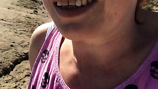 Pov Peeing by a pond on a sunny autumn day after guzzling too much coffee and being caught out