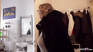 GERMAN SCOUT - Big natural Tits Plus-size Mature Kathy Deep Pickup for Casting Fuck