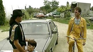 A wild German chick with short hair gets her pussy boinked and pissed