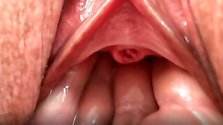 Husband made a huge stretched snatch out of my cute pink pussy after helping me trim the bushes. Fist. Tear Up. Orgasm