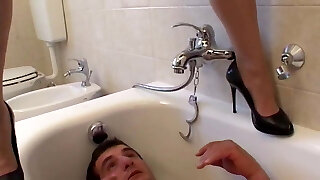 Italian amateur with sister who abuses and predominates brother