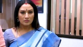 Magnificent Aunty with long hair and curves