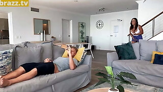 Busty Stepmom Spies On Her Naughty Son-in-law - full at ebrazz.tv