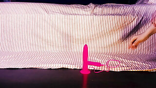 Pretty MILF In Short Skirt Ride Her Favorite Dildo! Vibro Toy! Home Alone! Pawg