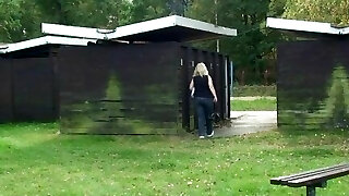 Old grandma gets romped in the changing room