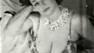 Chesty Mature Lady in Erotic Session (1950s Antique)