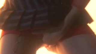 Stockinged lesbian sweetheart vibrating wet pussy