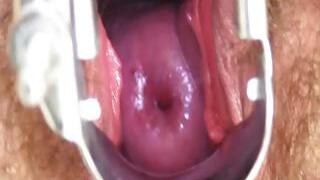 Mature mom Karin shows off hairy cooter extreme