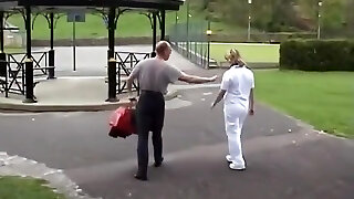 Mischievous Granny Fucking on the Floor