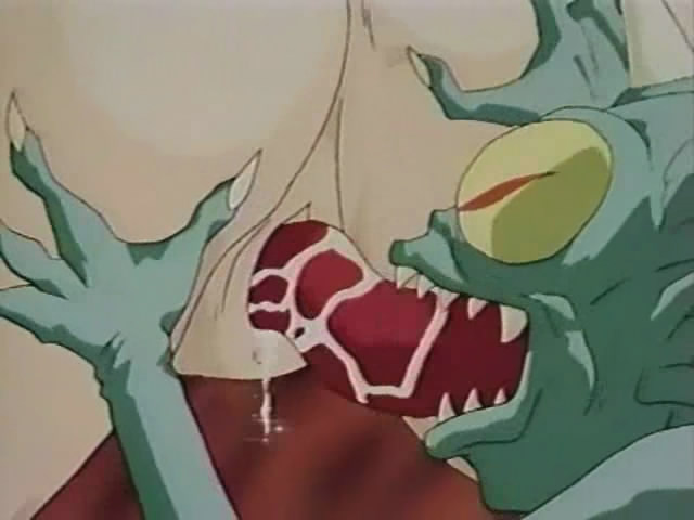 640px x 480px - Dirty anime with ugly alien shoving long tongue in pussy