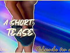 Wifey looks amazing in a pair of daisy duke shorts - then strips to put on a videos no show