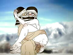کاکوشی در کوه ها یخ زد و تصمیم گرفت با لعنتی گرم شود !کارتون - demon slayer 2d کارتون انیمه