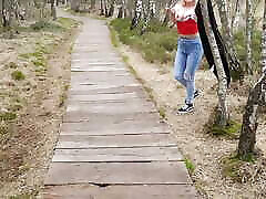 Risky humilation muslim In The Woods With Blonde Babe! REAL OUTDOOR! Litclit69