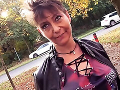 German mature milf layna xxx video pick up outdoor date in Park