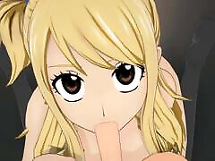 fairy tail lucy blowjob and sex