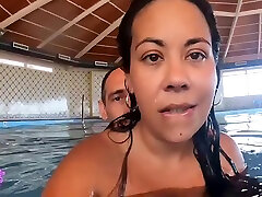 Maya Tetona mom huge boobs and booty Is Too Hot To Be Fucked In Pool