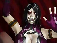 Mileena Held Down and cum in to coffe in the Titties