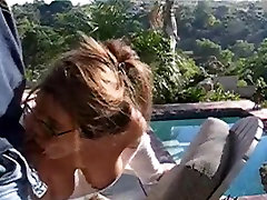 Hot Milf Fucked by the Pool
