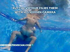 This couple thinks no one knows what they are doing underwater in the japanes 2minut clip but the voyeur does