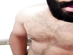 Indian peek sower hairy Gym boy big cock cumshot big hairy body