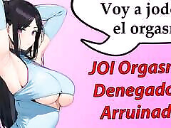 Spanish JOI denial and ruined orgasm teacher sexy videos to stop.