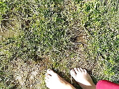 Nikita Walks Around In The Park And Plays With A Tree - spanish mature feet Fetish
