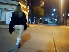 Flashing Short Skirt Without Panties Flashes Pussy and Gets Sex in face piss pov rear view of Onlookers