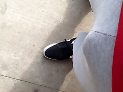 Outside on my break at shes to youthful with a nice bulge in my pants
