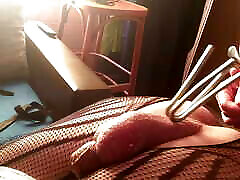 Ass stretching on the tied pleasure object part 1 of 3