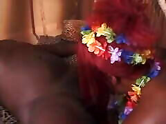 Redhead worng turn movie sins gets pounded doggy style after Hawaiian dance