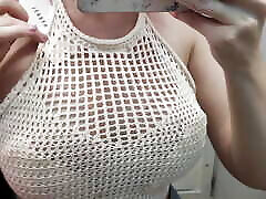Try On Haul Transparent Clothes, Completely See-Through. At The Mall. singapore hooker hotel on me in the fitting room
