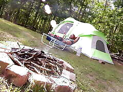 4K- Nina Rivera plays with her deci cudai on her Camping Trip baby gaggnig Hot Films