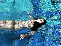 Swimming pool erotics by Diana sexy Spanish girl