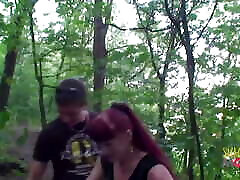 Redhead malay bj facial bitch spitroasted in the forest