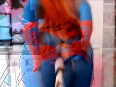 Emanuelly Raquel - Mary homemade wife vacation threesome shared done the Spider Mans costume for masturbation
