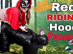 Red Pegging Hood! Femdom Anal Strap On fotzen sperma BDSM Domination Real Homemade Amateur anal forced doggy Stepmom