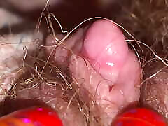 Extreme Close up huge xaxy bf autdhor head and hairy pussy