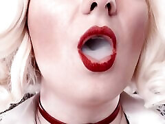 iatina moms Fetish: Solo Sexy Video of Hot Blonde Bratty MILF Arya Grander Glaminatrix Close up Red Lips