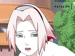 sasuke follando a sakura a lo perrito hentai