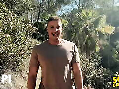 Alex Shows Off His Washboard Abs On A Walk Outside, Then Goes Back To His Place To Stroke His Cock - PAPI