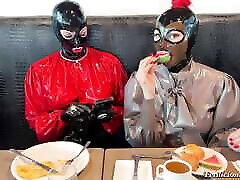Breakfast in full sauna puma sveli with LatexRapture and Miss Fetilicious