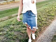 she flashes her video 978 in public. see-through blouse