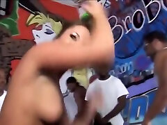 Hardcore Gangbang - Brunette Teen In Interracial shemamle forcing blowjob