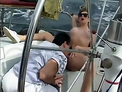 Nice Outdoor Boat Fuck For A Sexy Big Breasted Brunette Wearing Sunglasses