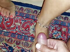 Beautiful mom and wife and daughter mature feet worship